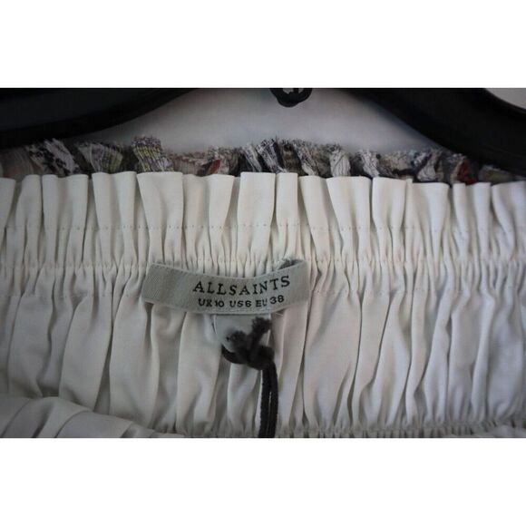 AllSaints WM297W Women's Sz 6 Soft Pink Lara Makutu Off the Shoulder Top - Picture 3 of 9